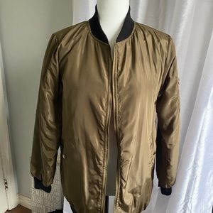 Forever 21 long bomber jacket Khaki